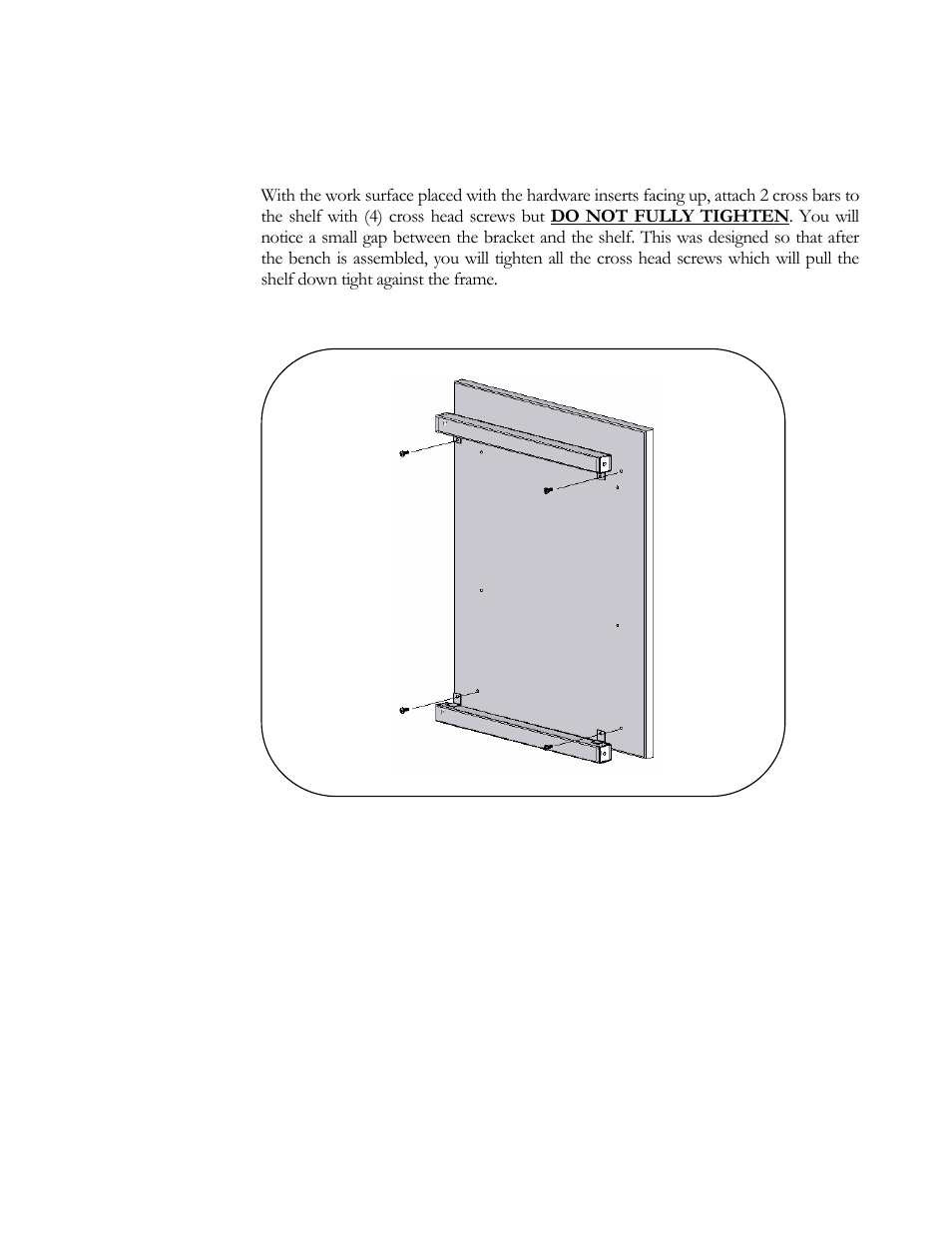 Step 3. assemble the work surface | Kendall Howard 5000-3-40x-xx Performance 400 Series LAN Station User Manual | Page 4 / 14