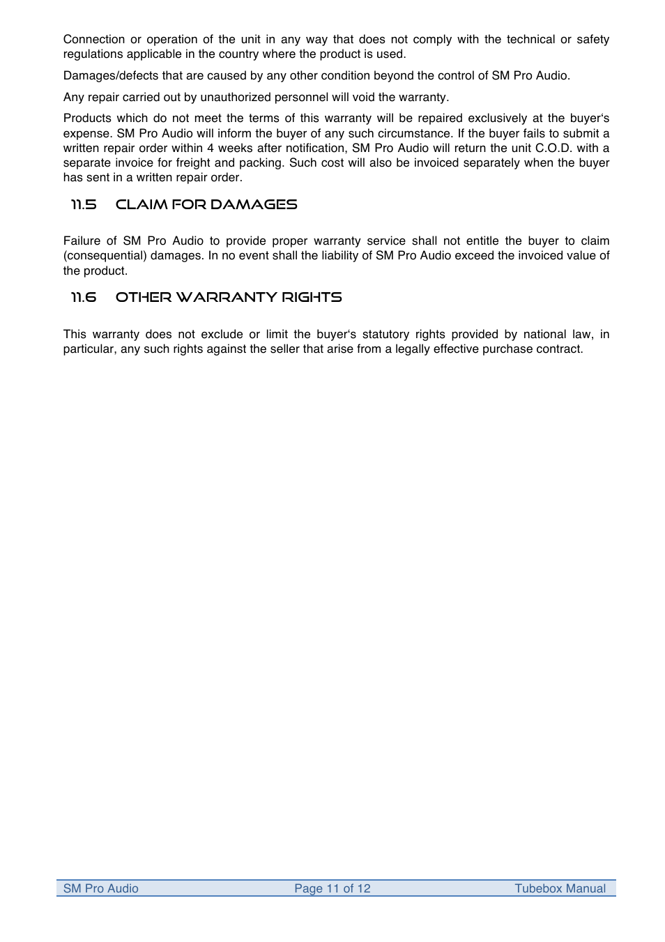 SM Pro Audio Tubebox: System 500 compatible preamp Module User Manual | Page 11 / 12