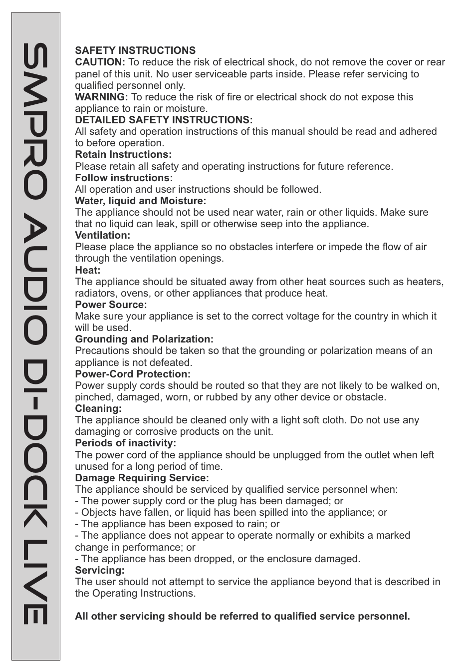 SM Pro Audio DIDock Live: DI Box for Apple iPod/iPhone and other MP3-Players with Mix Function User Manual | Page 2 / 8