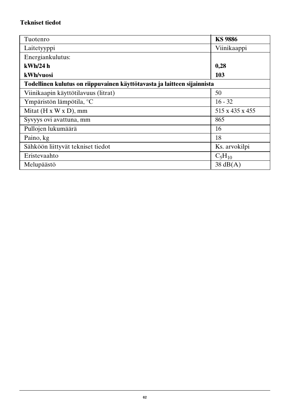 SEVERIN KS 9886 User Manual | Page 62 / 88