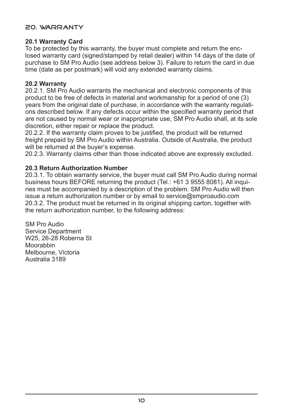 SM Pro Audio Q-Pre: 4 channel microphone preamp User Manual | Page 10 / 12