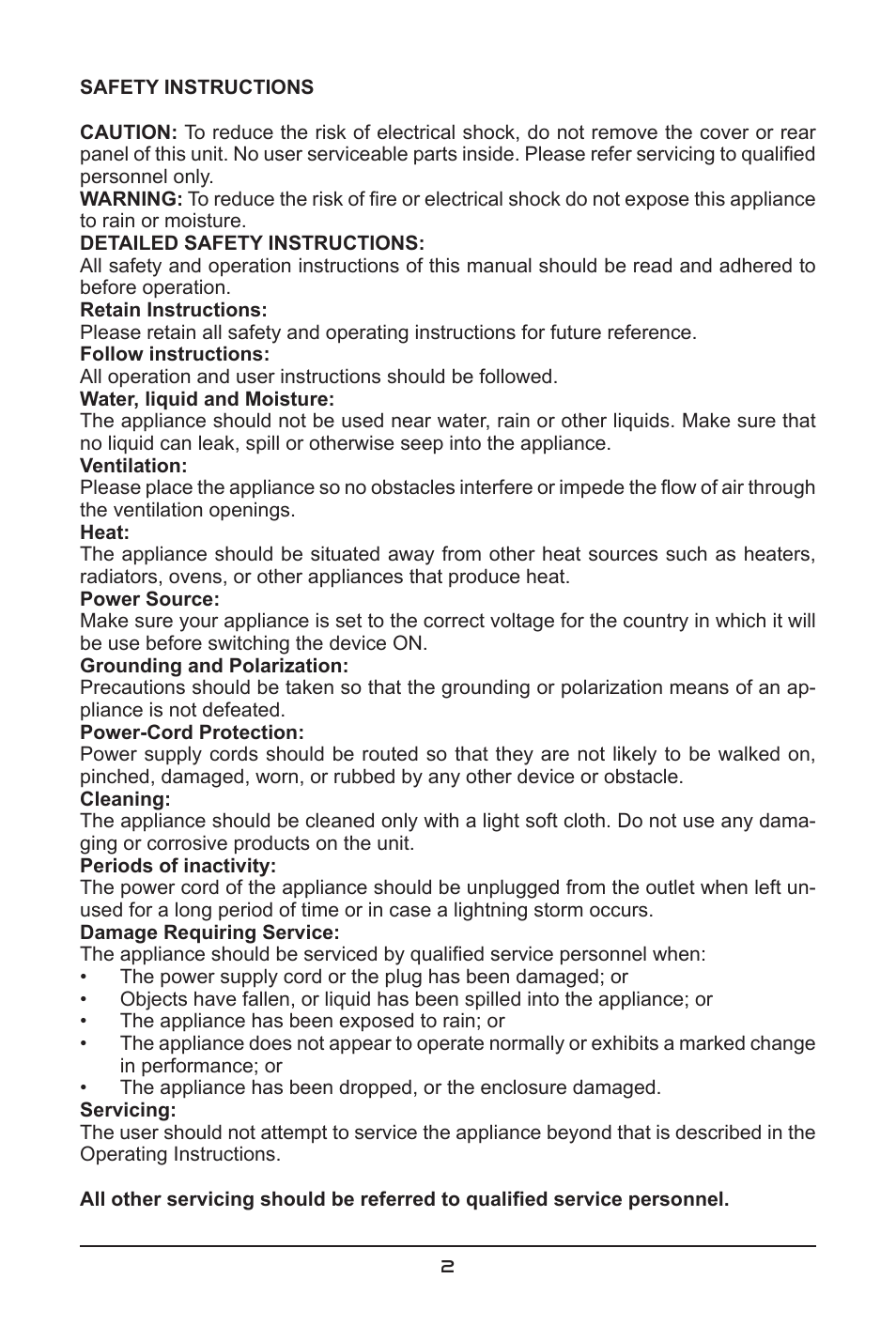 SM Pro Audio Q-Pre: 4 channel microphone preamp User Manual | Page 2 / 12