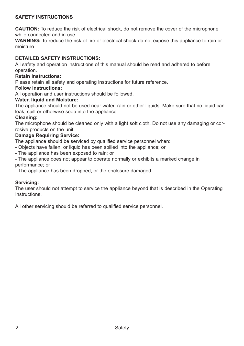SM Pro Audio MC04: Ribbon Microphone User Manual | Page 2 / 12