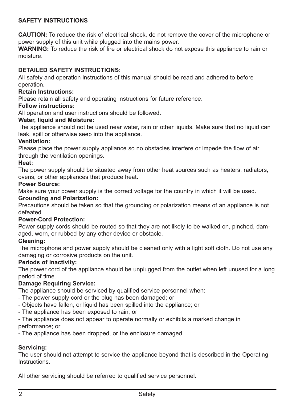 SM Pro Audio MC03: Valve Microphone User Manual | Page 2 / 14