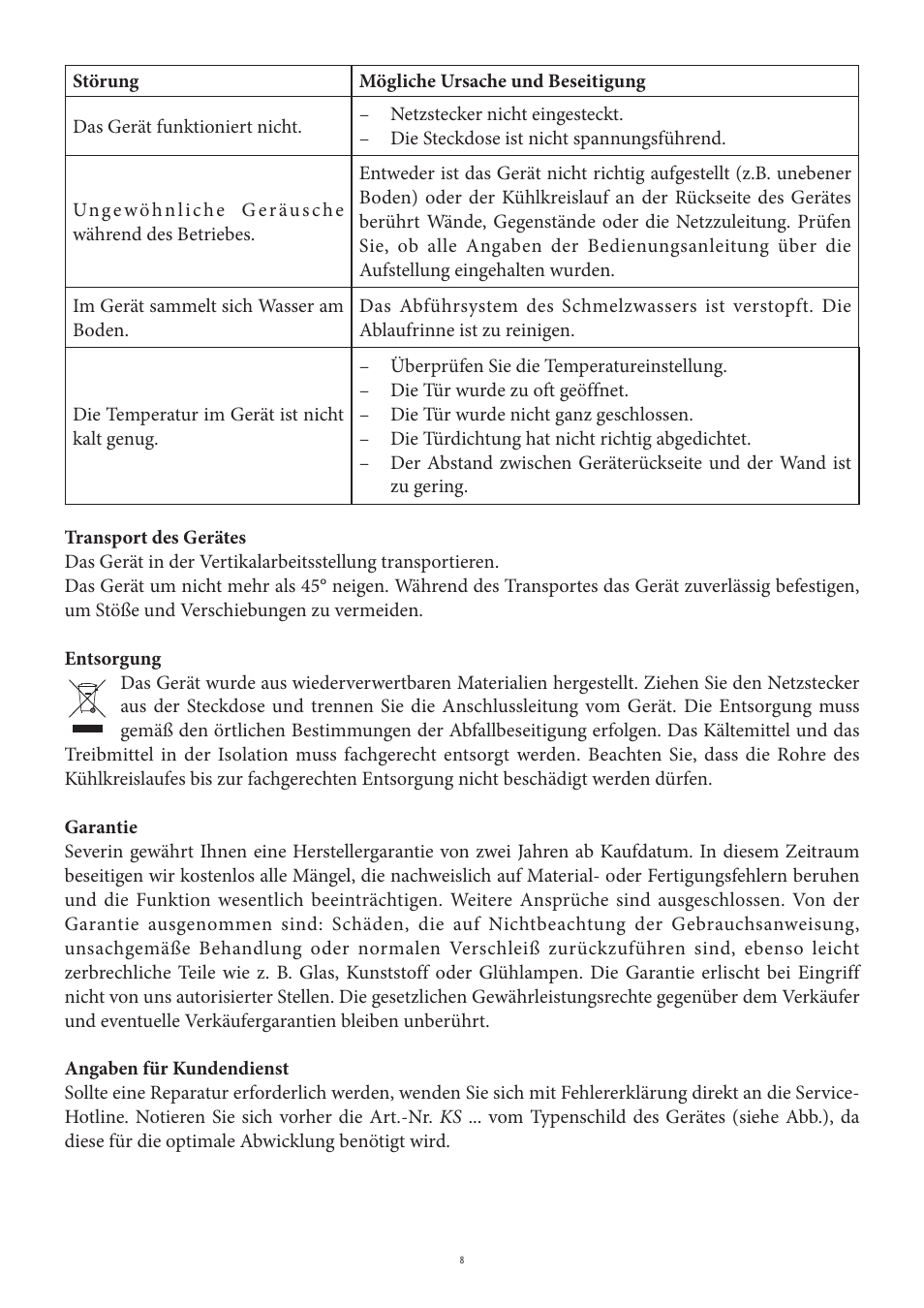 SEVERIN KS 9888 User Manual | Page 8 / 96
