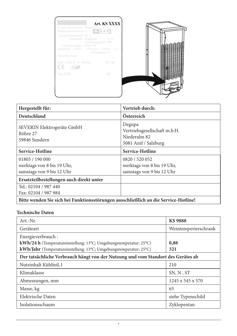 SEVERIN KS 9888 User Manual | Page 9 / 96