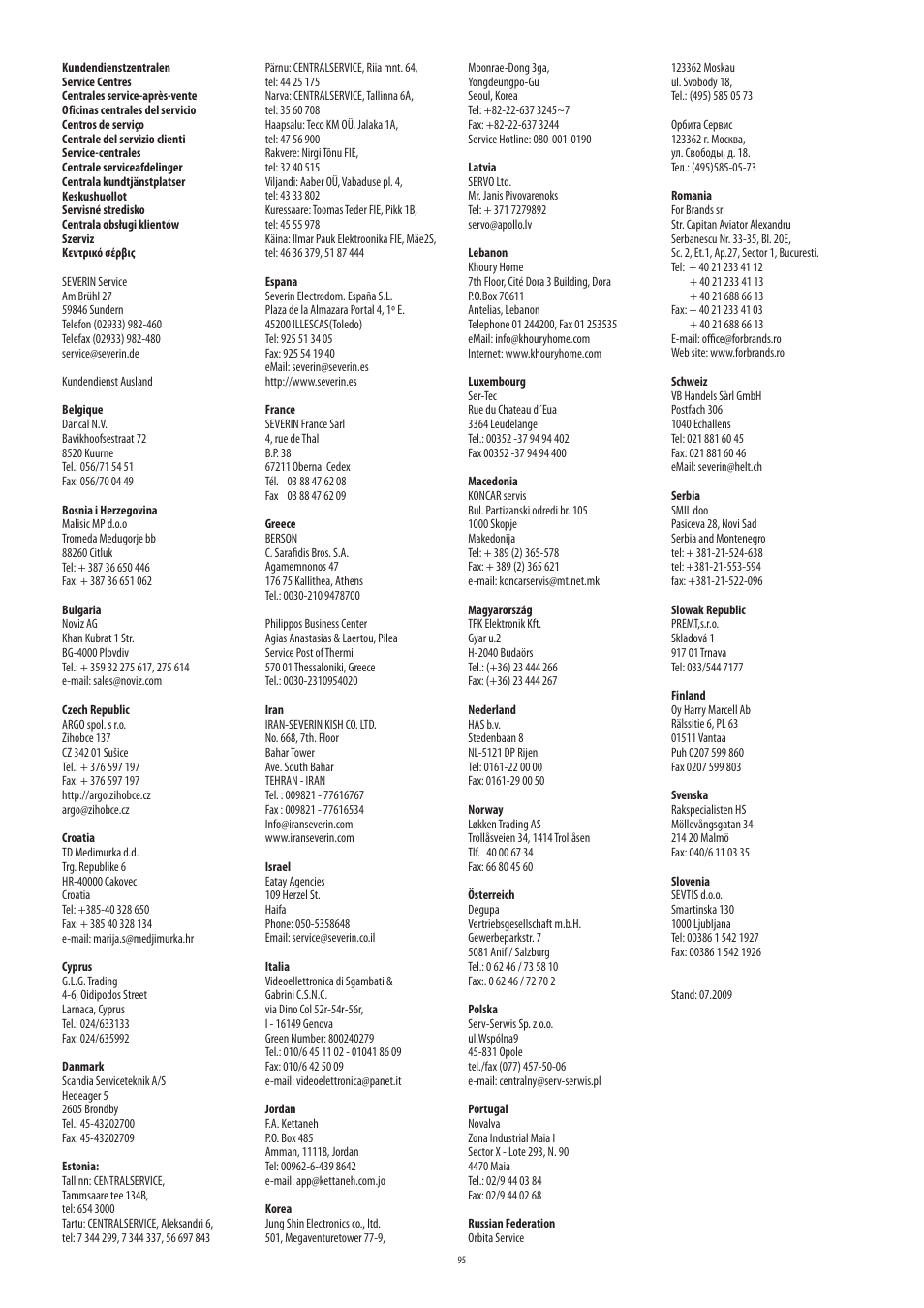 SEVERIN KS 9888 User Manual | Page 95 / 96