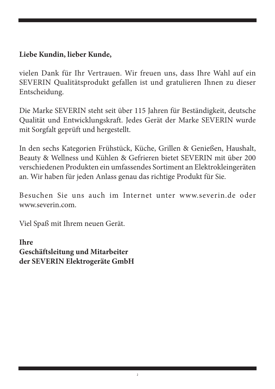 SEVERIN KS 9807 User Manual | Page 2 / 104