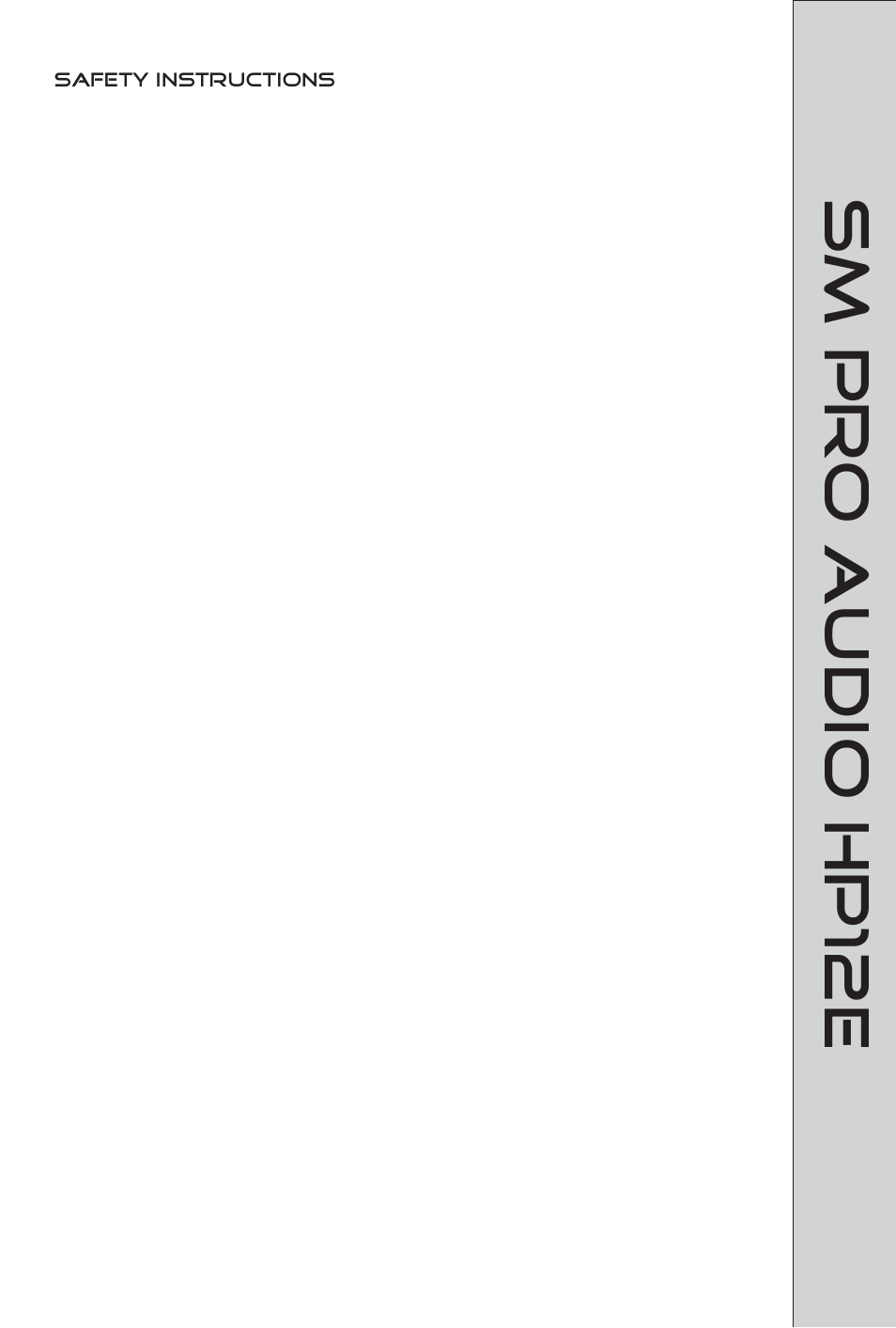 Sm pro audio hp12e | SM Pro Audio HP12E: 12 channel headphone amplifier User Manual | Page 2 / 8