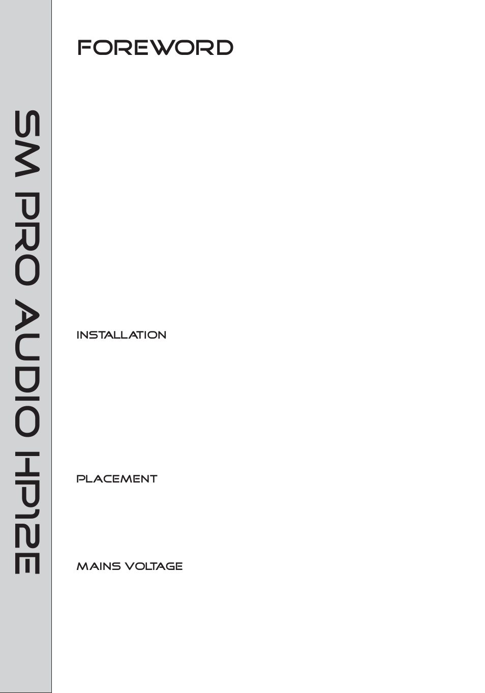 Sm pro audio hp12e, Foreword | SM Pro Audio HP12E: 12 channel headphone amplifier User Manual | Page 3 / 8