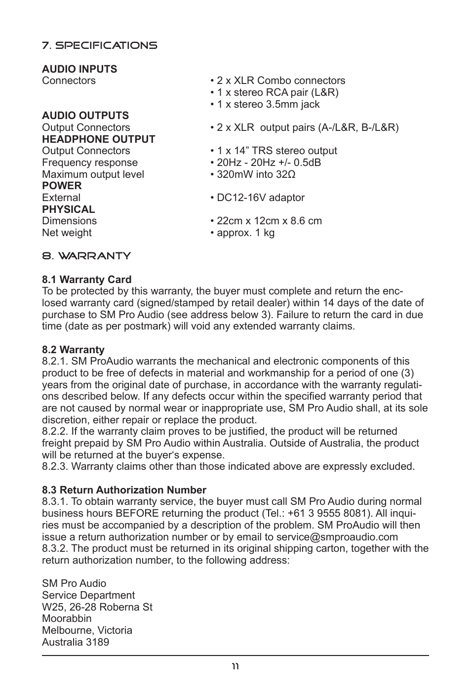 SM Pro Audio M-Patch 2: Passive Stereo Controller/Switch Box User Manual | Page 11 / 12