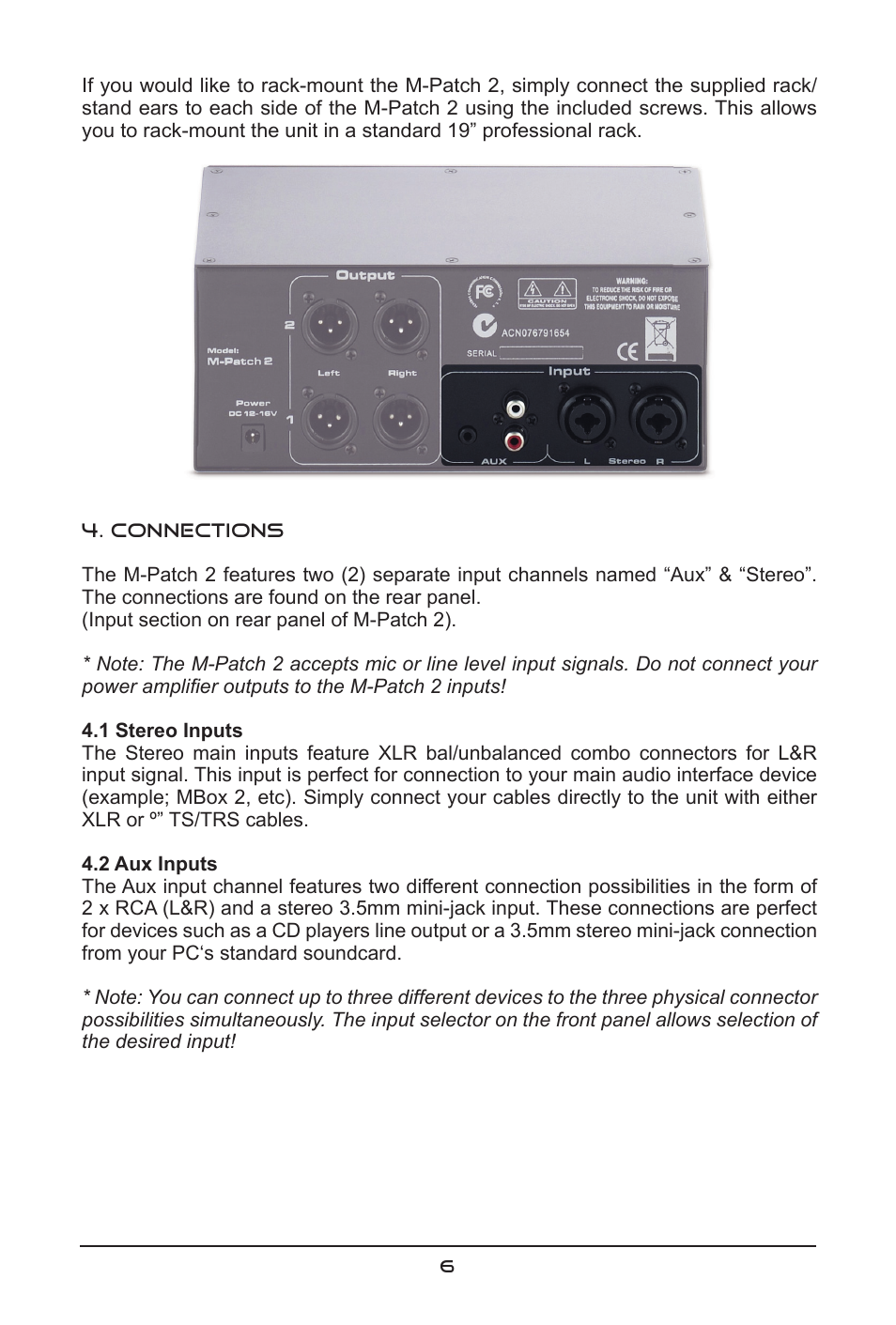 SM Pro Audio M-Patch 2: Passive Stereo Controller/Switch Box User Manual | Page 6 / 12