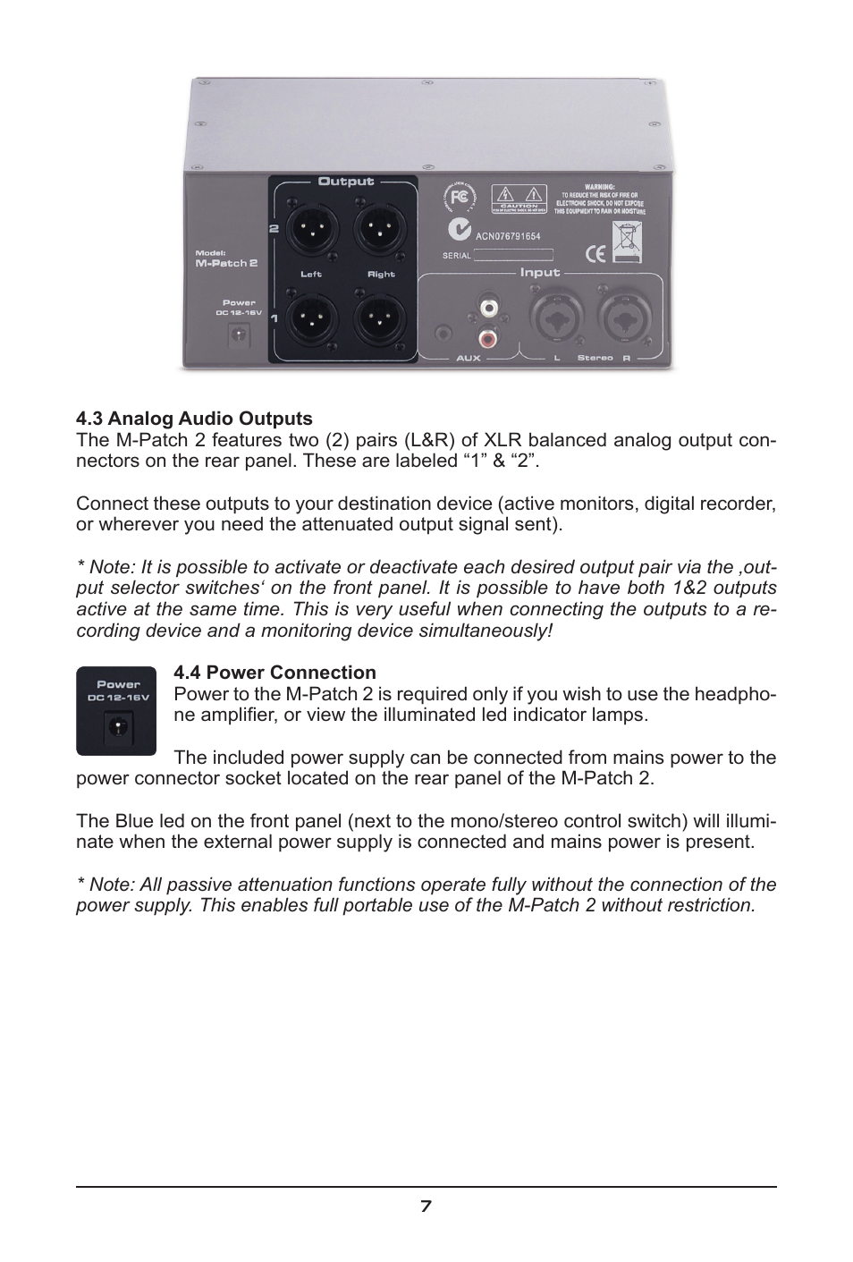 SM Pro Audio M-Patch 2: Passive Stereo Controller/Switch Box User Manual | Page 7 / 12