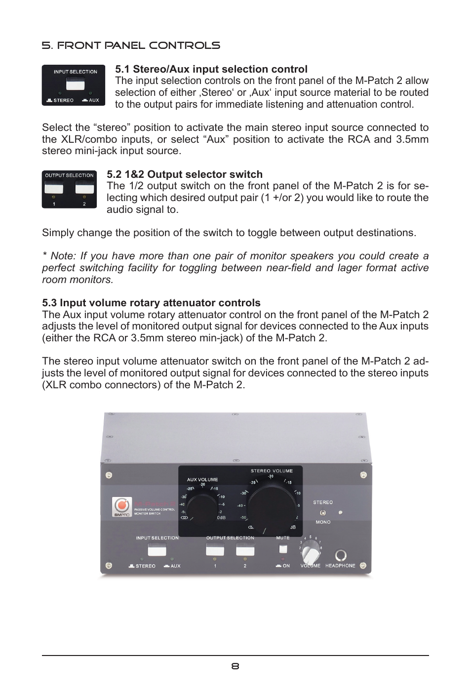 SM Pro Audio M-Patch 2: Passive Stereo Controller/Switch Box User Manual | Page 8 / 12