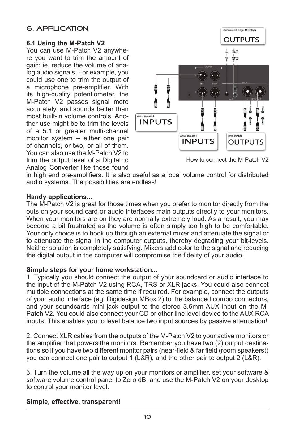 SM Pro Audio M-Patch V2: Passive Monitor Controller User Manual | Page 10 / 12