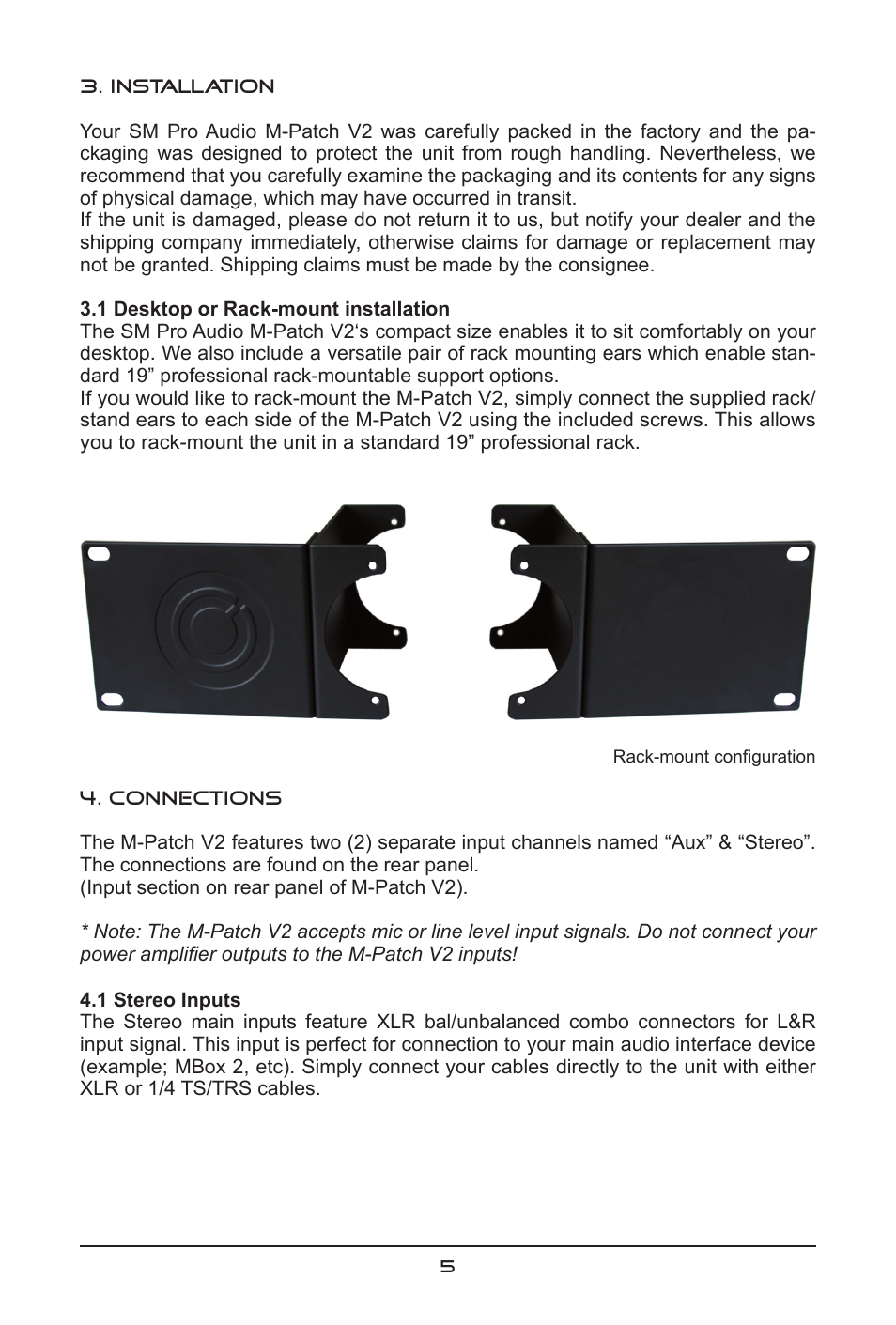 SM Pro Audio M-Patch V2: Passive Monitor Controller User Manual | Page 5 / 12