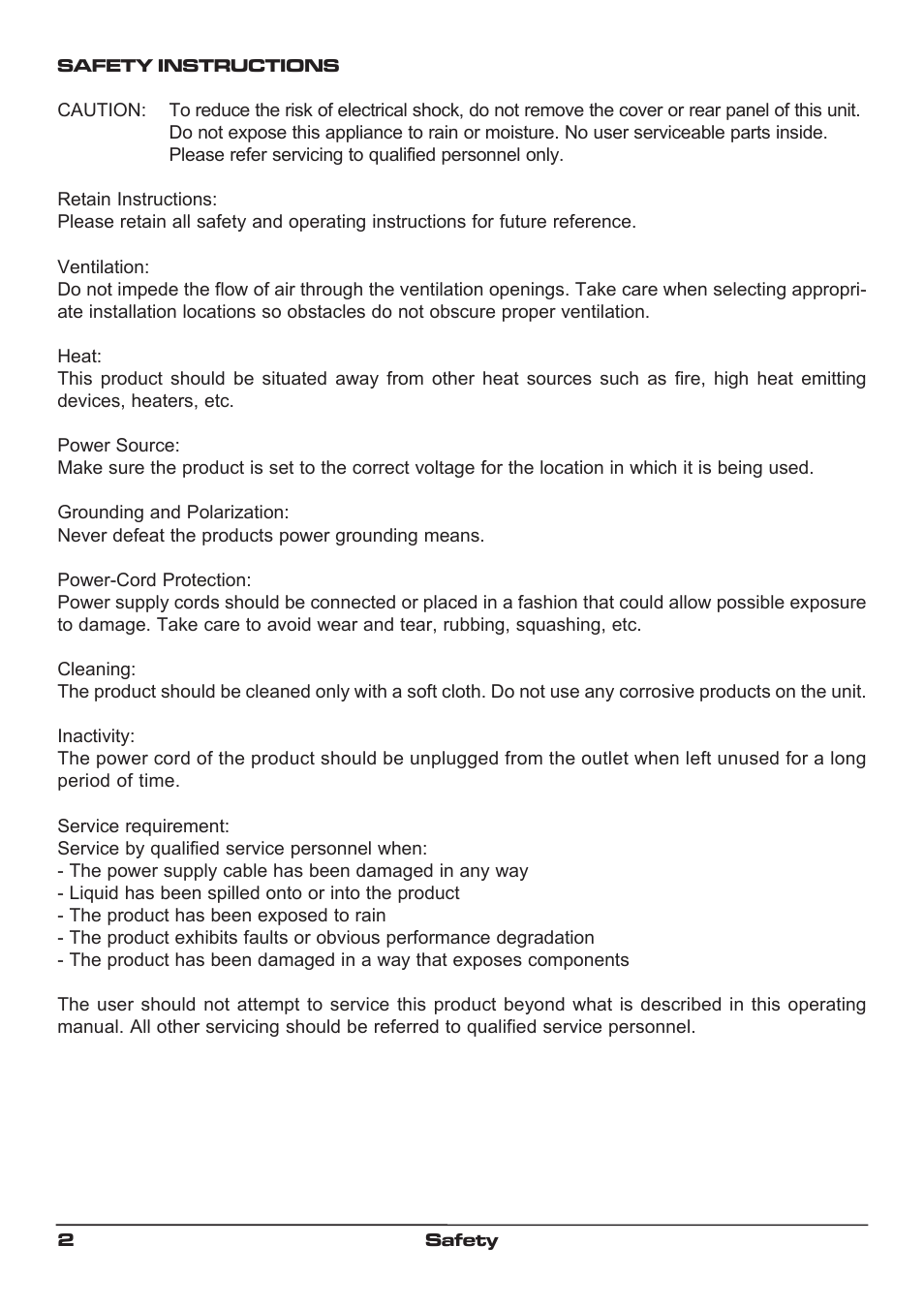 SM Pro Audio EP84: 8 channel microphone preamp User Manual | Page 2 / 12