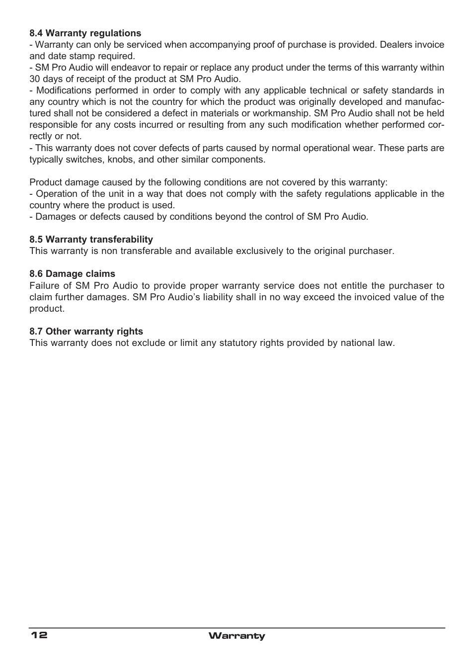 SM Pro Audio TC02: Dual channel microphone preamp User Manual | Page 12 / 13