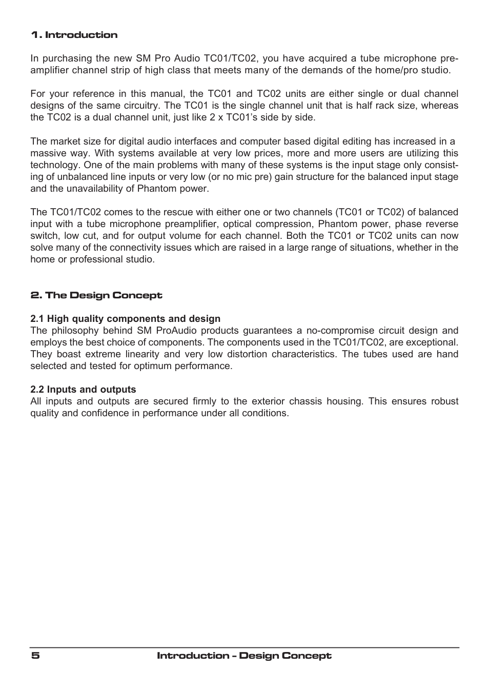 SM Pro Audio TC02: Dual channel microphone preamp User Manual | Page 5 / 13
