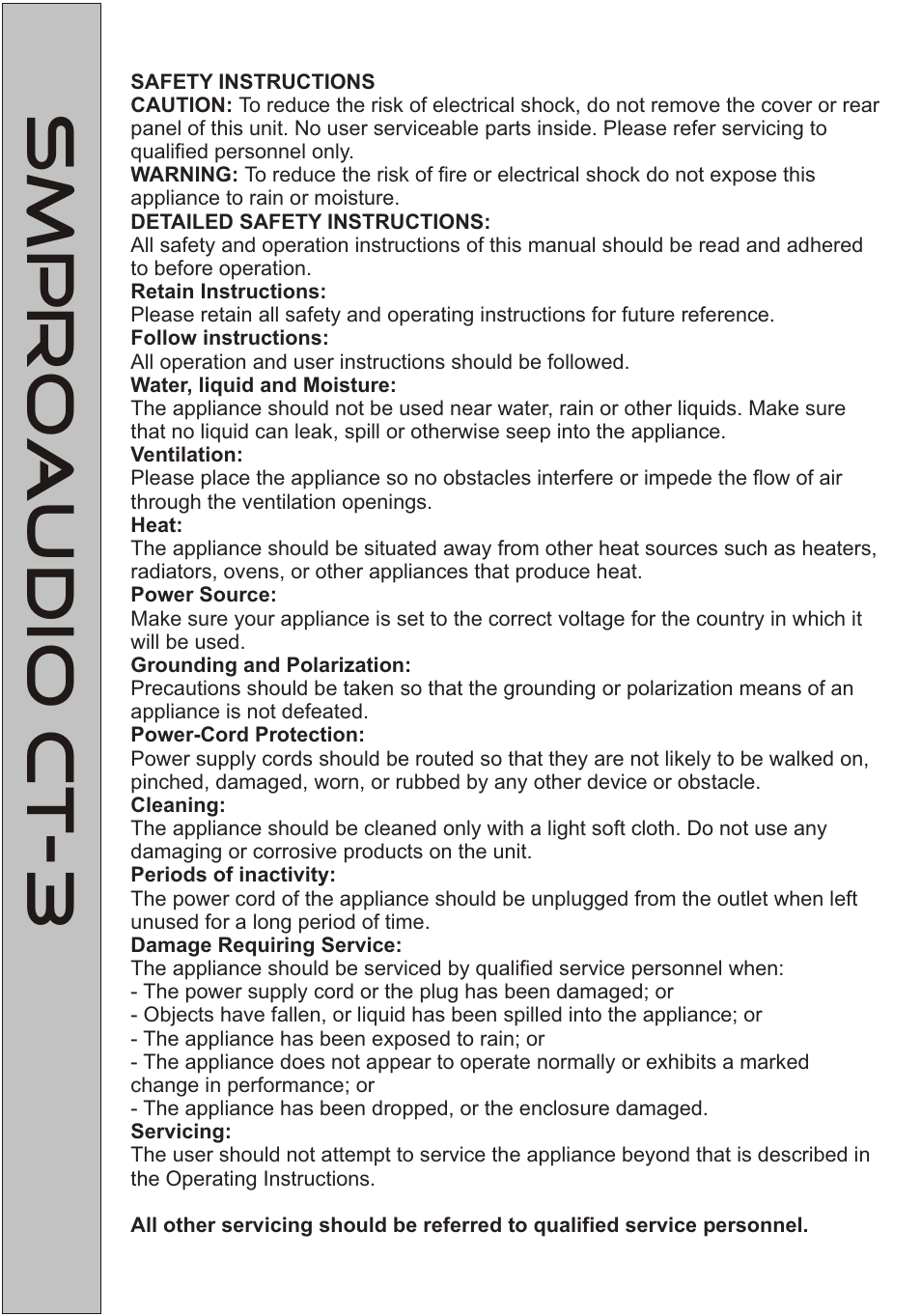 SM Pro Audio CT-3: Multi-format automatic Cable tester User Manual | Page 2 / 8