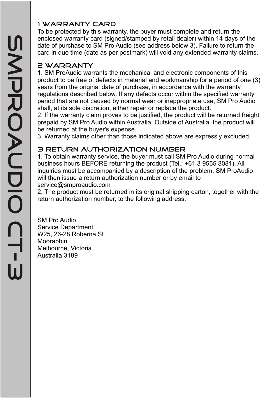 SM Pro Audio CT-3: Multi-format automatic Cable tester User Manual | Page 7 / 8
