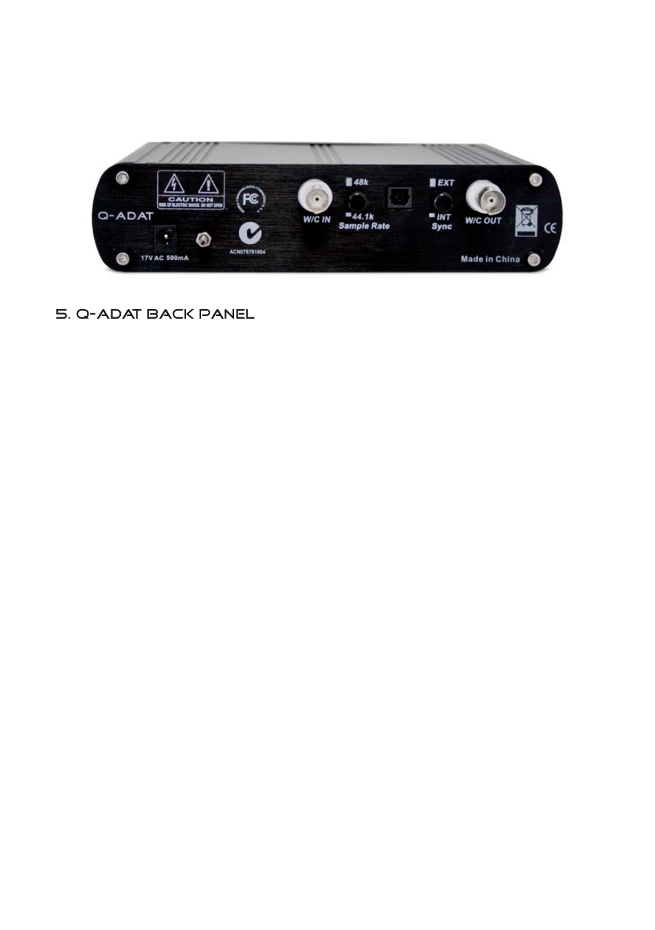 SM Pro Audio Q-ADAT: Analog to ADAT Converter User Manual | Page 5 / 9
