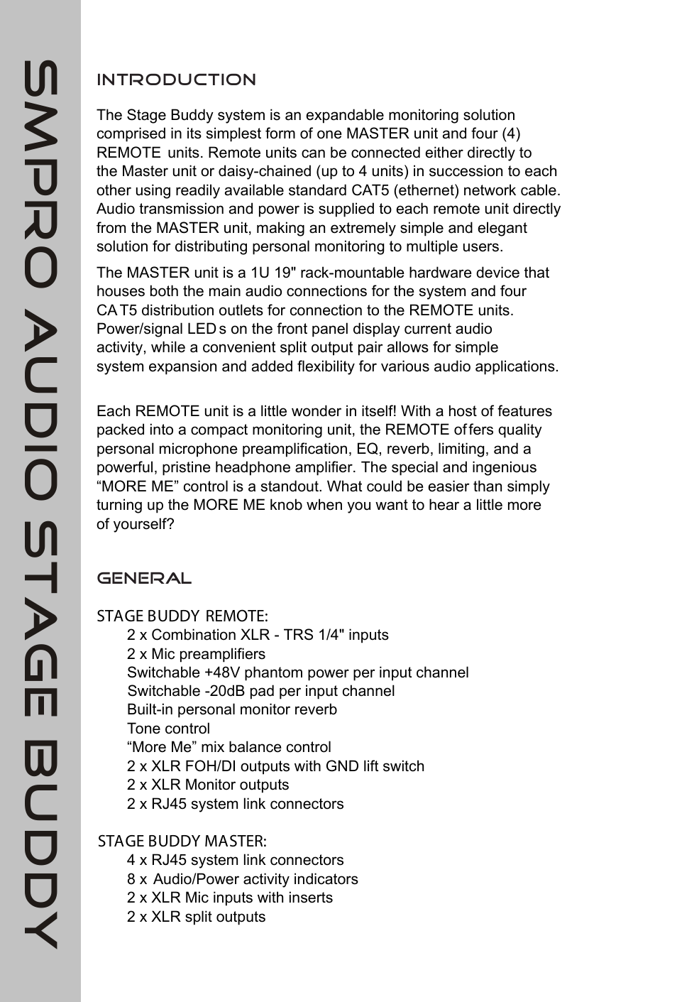 Stagebuddy5 | SM Pro Audio Stage Buddy: Personal Monitoring System User Manual | Page 5 / 14