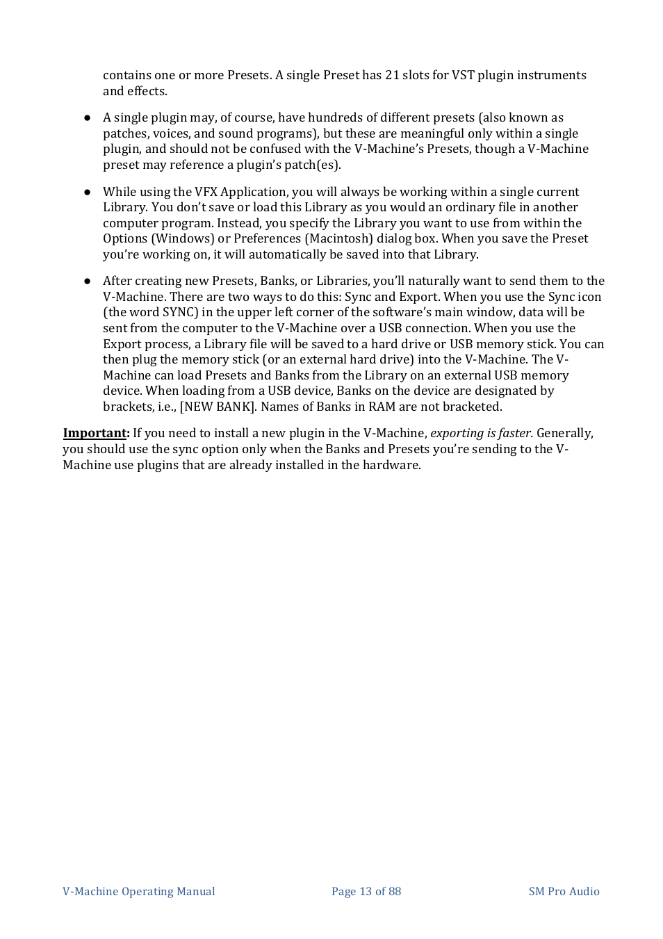 SM Pro Audio V-Machines User Manual | Page 13 / 88
