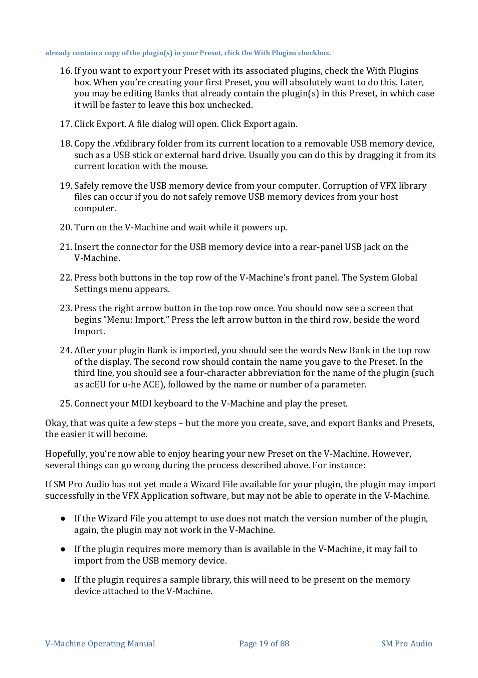 SM Pro Audio V-Machines User Manual | Page 19 / 88