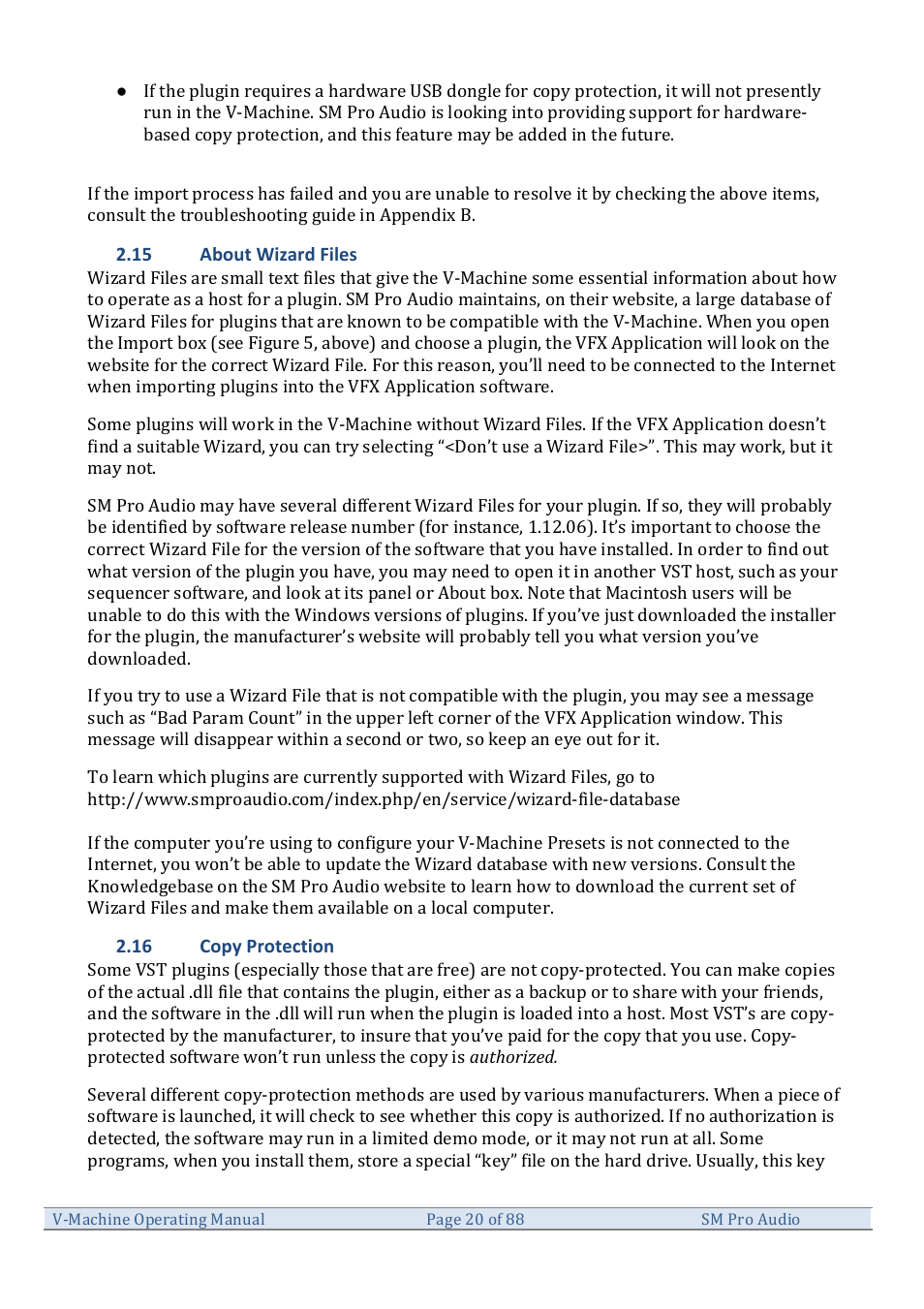 SM Pro Audio V-Machines User Manual | Page 20 / 88