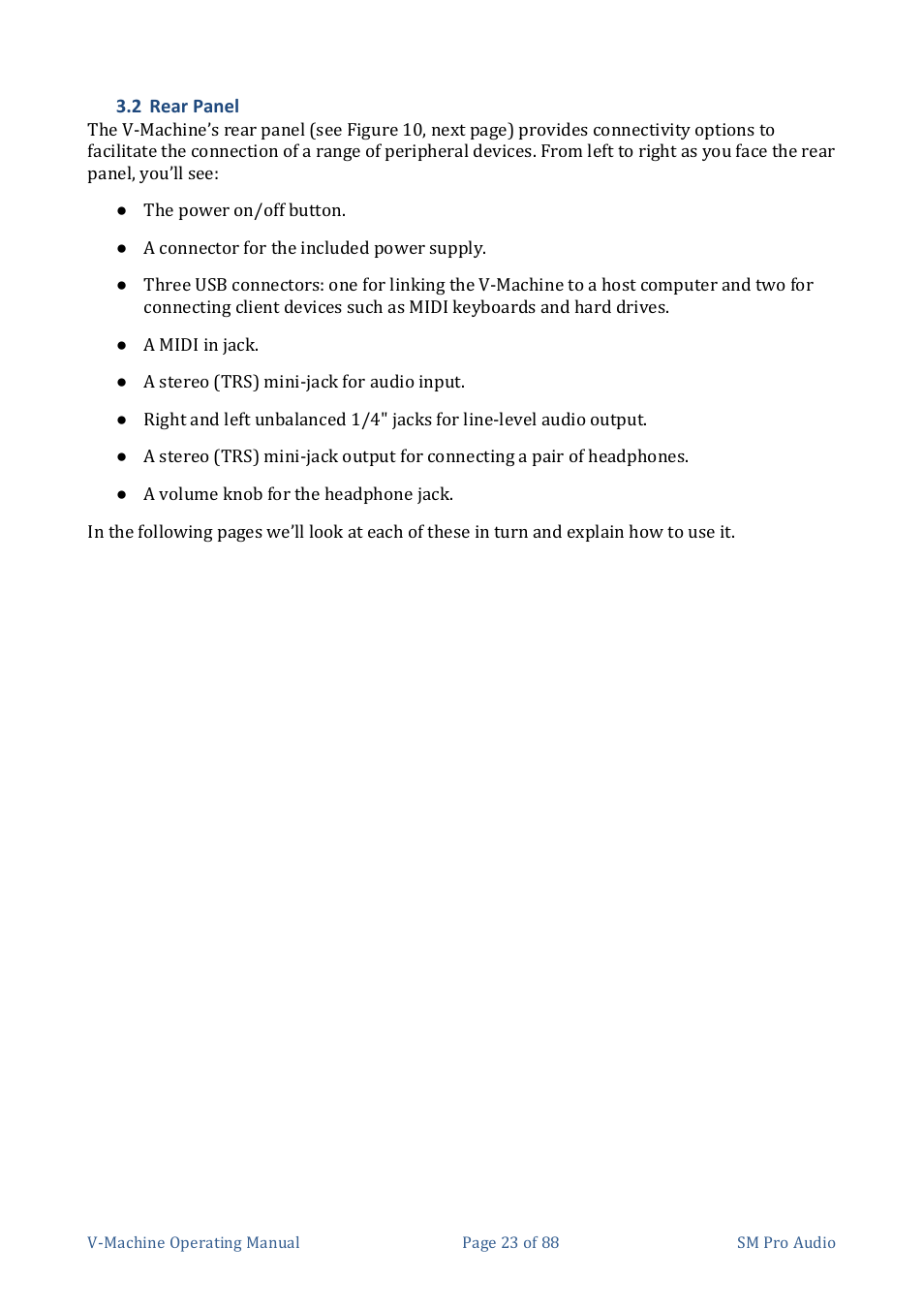 SM Pro Audio V-Machines User Manual | Page 23 / 88