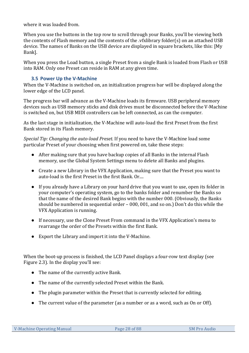 SM Pro Audio V-Machines User Manual | Page 28 / 88