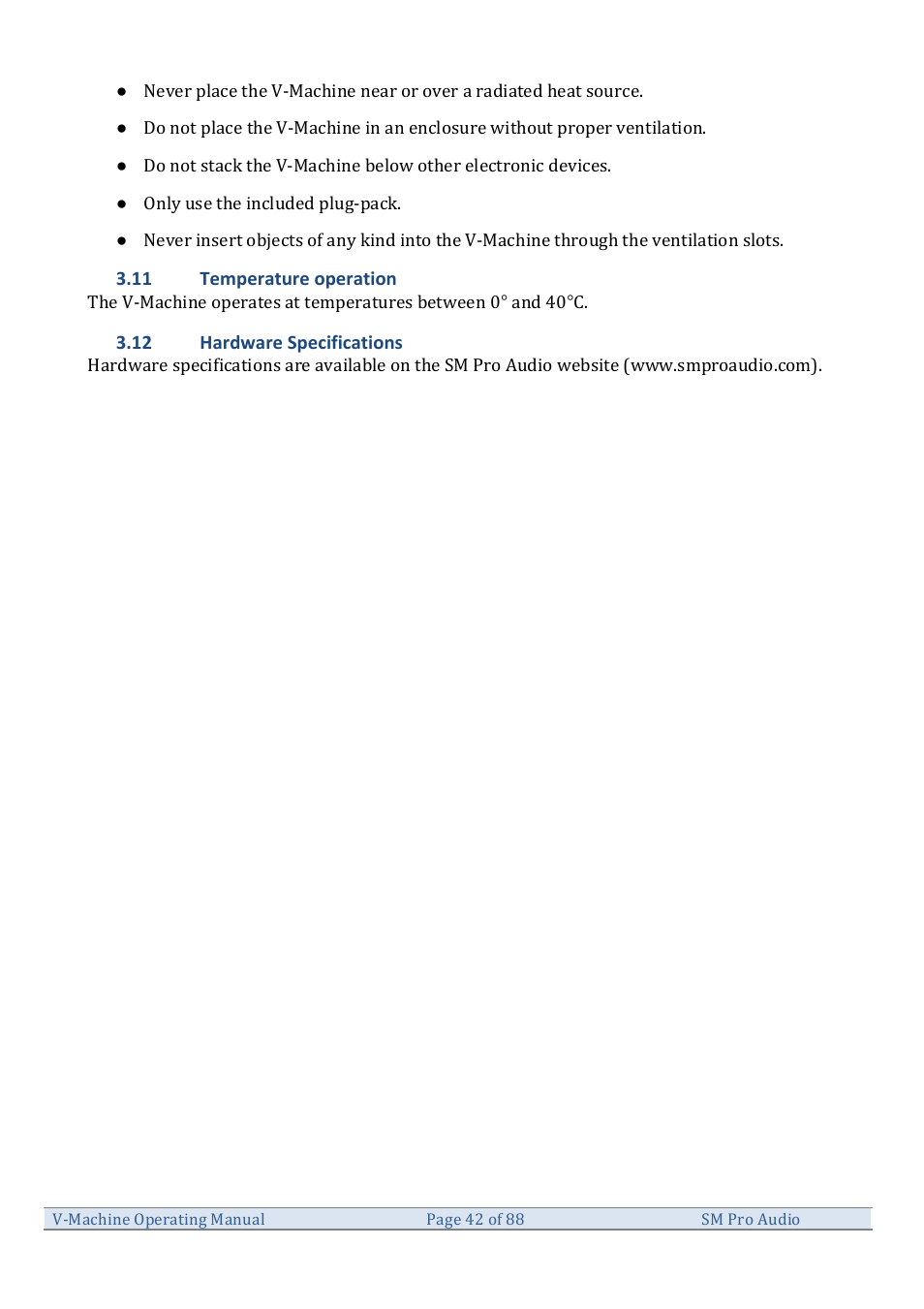 SM Pro Audio V-Machines User Manual | Page 42 / 88