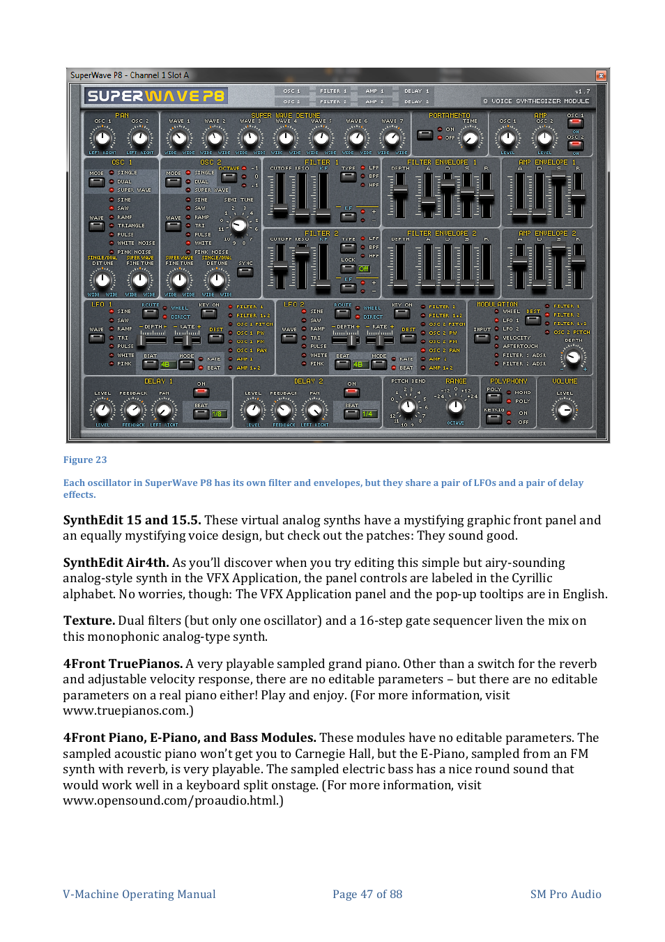SM Pro Audio V-Machines User Manual | Page 47 / 88