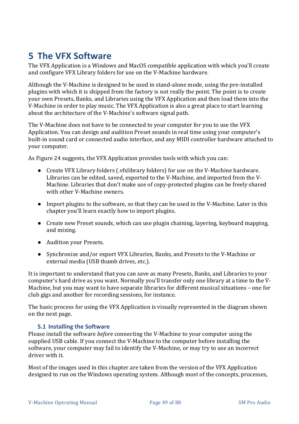 5 the vfx software | SM Pro Audio V-Machines User Manual | Page 49 / 88