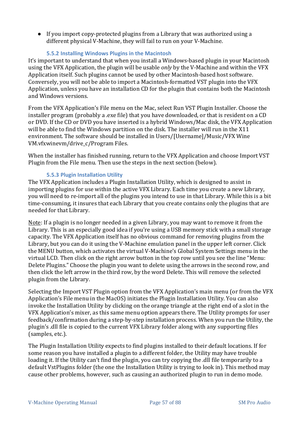 SM Pro Audio V-Machines User Manual | Page 57 / 88