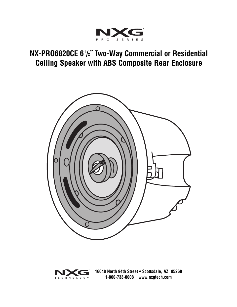 NXG Technology NX-PRO6820CE User Manual | 4 pages