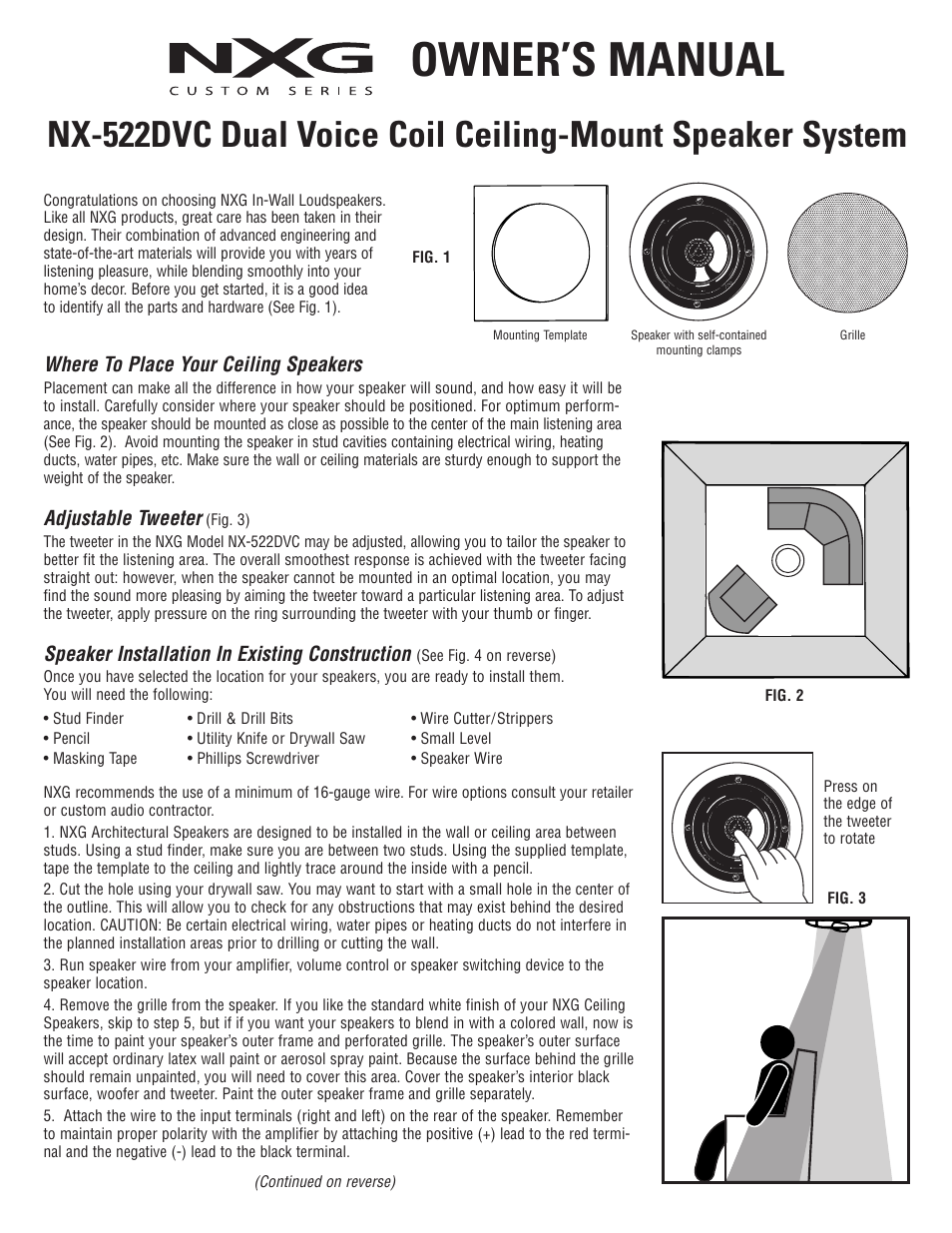 NXG Technology NX-522DVC User Manual | 2 pages