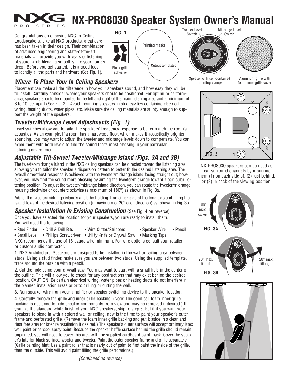 NXG Technology NX-PRO8030 User Manual | 2 pages