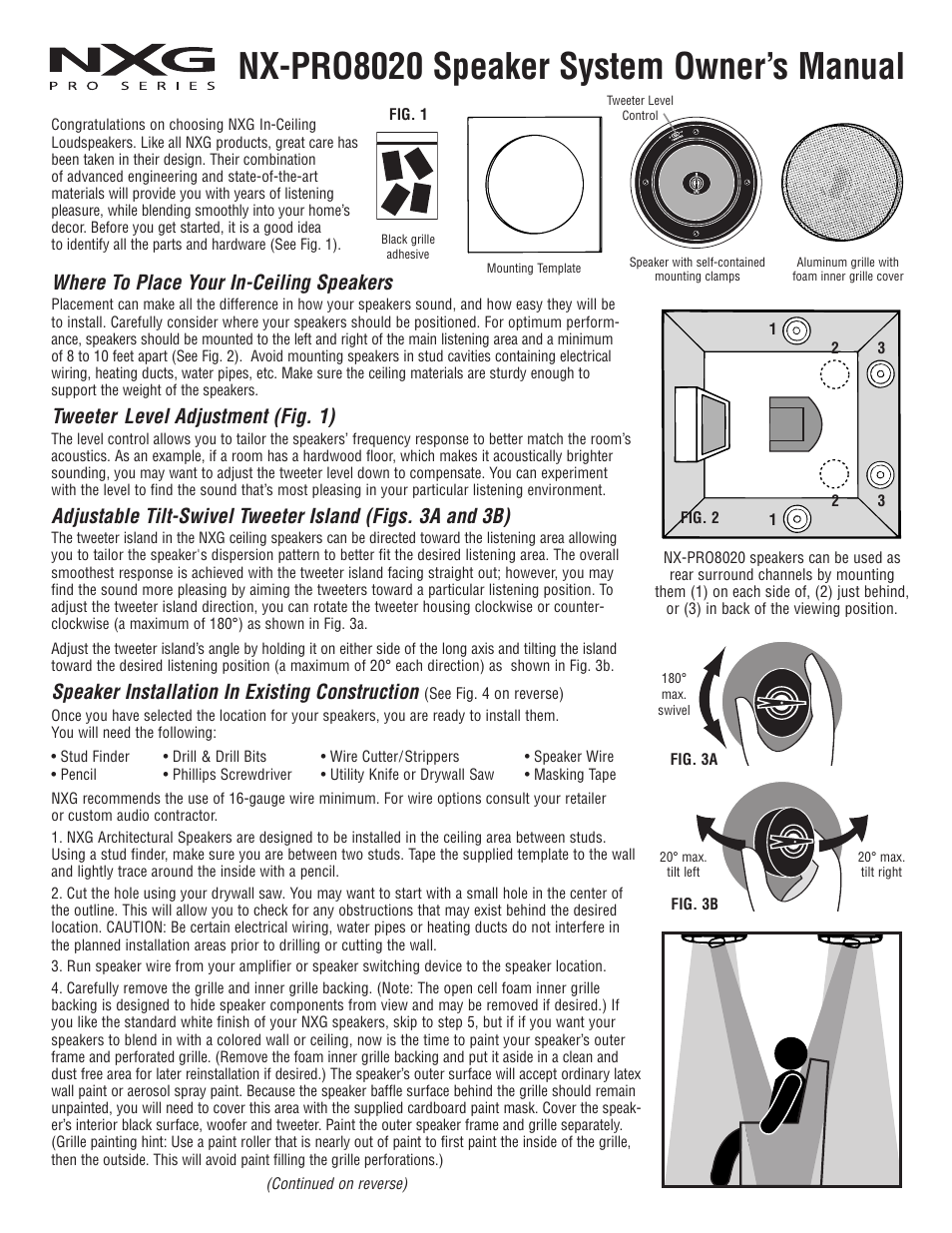 NXG Technology NX-PRO8020 User Manual | 2 pages