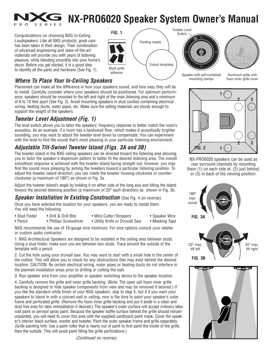 NXG Technology NX-PRO6020 User Manual | 2 pages