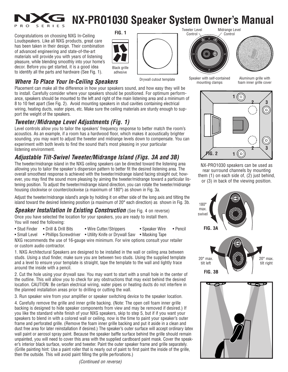 NXG Technology NX-PRO1030 User Manual | 2 pages