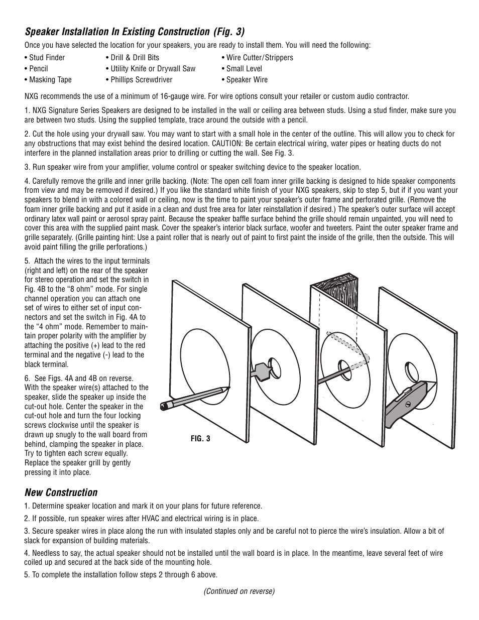 New construction | NXG Technology NX-Si8522 User Manual | Page 3 / 4