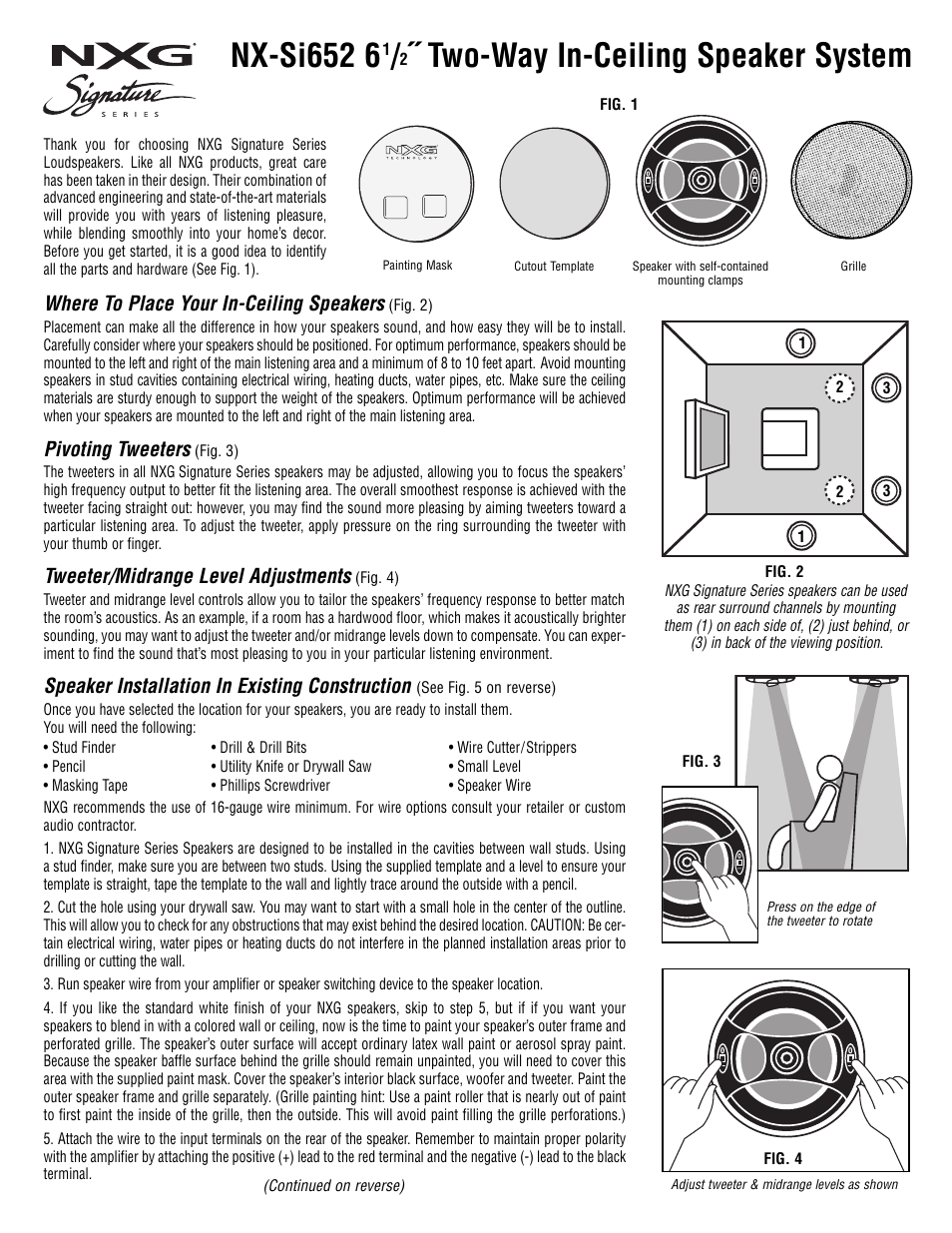 NXG Technology NX-Si652 User Manual | 2 pages