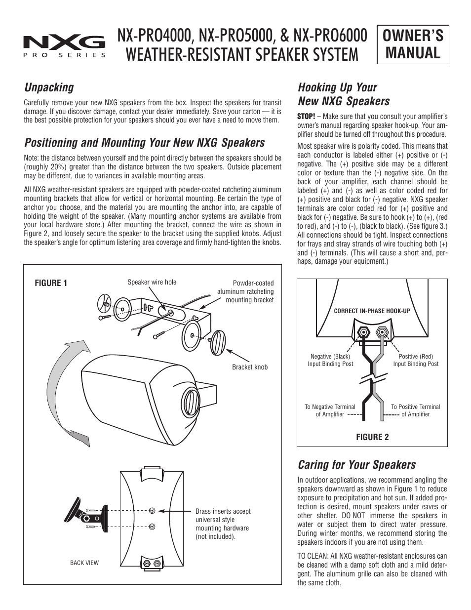 NXG Technology NX-PRO6000 User Manual | 2 pages