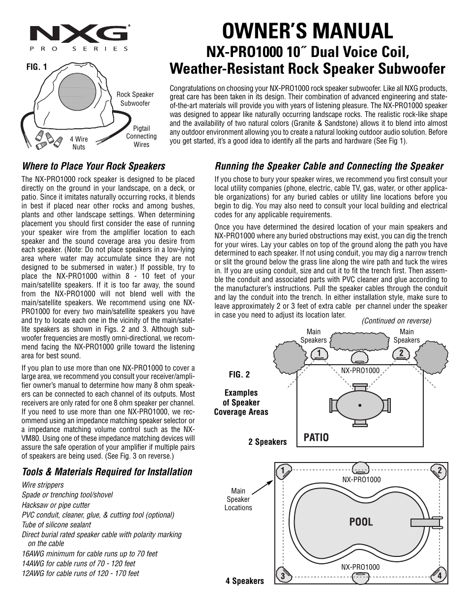 NXG Technology NX-PRO1000 User Manual | 2 pages
