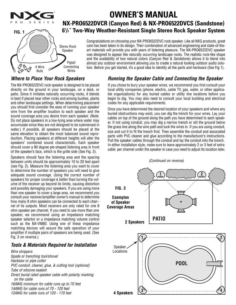 NXG Technology NX-PRO6522DVCS User Manual | 2 pages