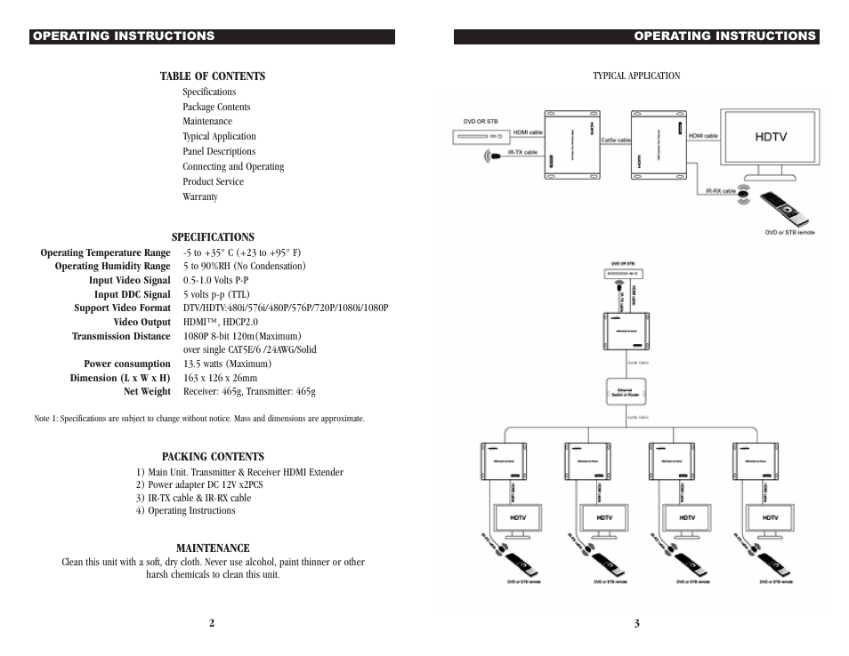NXG Technology NX-HDMIX-ET-IR-120-1 - HDMI over single Ethernet User Manual | Page 2 / 4