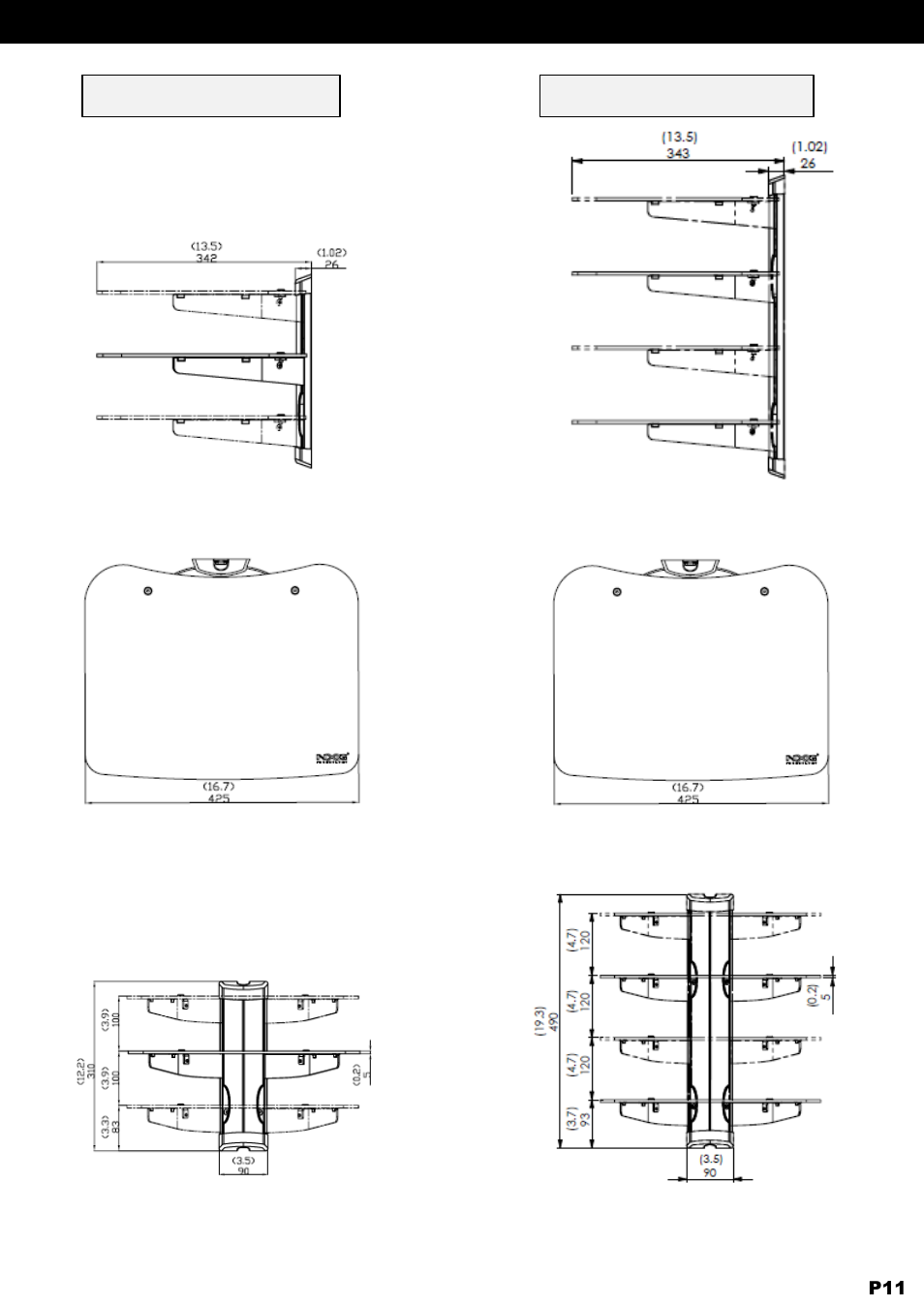 Nx-shelf 1 nx-shelf 2 | NXG Technology NX-SHELF-2 User Manual | Page 11 / 12