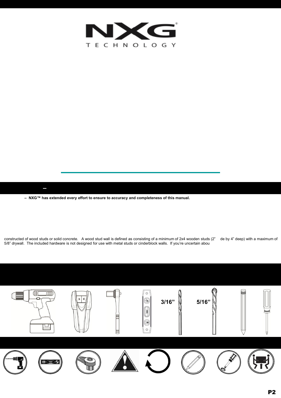 NXG Technology NX-MOUNT-ART-S User Manual | Page 2 / 10